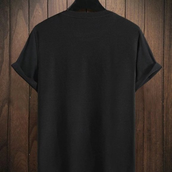 Black Mens Tee Shirt - Picture 2 of 5
